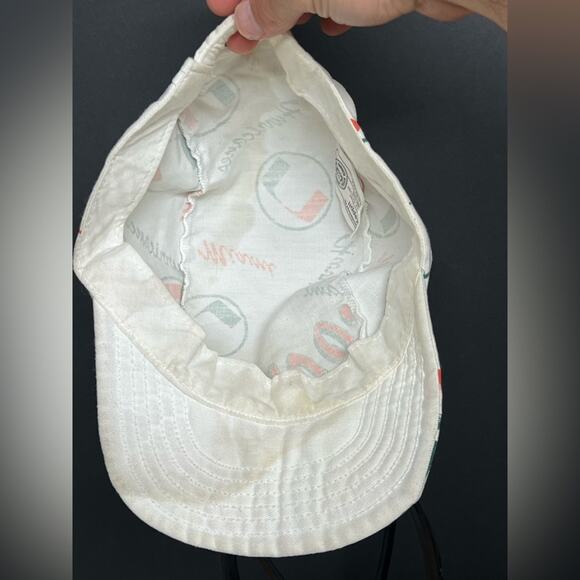 RARE Vintage 80s MIAMI HURRICANES AOP All Over Print Kappit Hat NCAA MADE IN USA - Picture 4 of 6